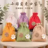 Bolsa de algodão com estampa Super Source bolsa de linho com franjas bolsa de embalagem de palha bolsa de lona com cordão bolsa longa de algodão e linho