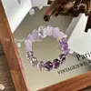 Pulsera de Amatista Natural Brasileña Rosemary para Mujer, Lujo Ligero de Gama Alta, Pulsera de Cristal de Diseño Único al por Mayor