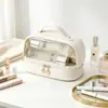 Nueva Bolsa de Maquillaje y Aseo Transparente Bolsa de Lavado de PU Portátil Impermeable de Gran Capacidad Bolsa de Almacenamiento Bolsa Cosmética de Retazos de PVC