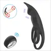 Raposa Negra Masculino Controle Remoto Anel de Travamento de Precisão Treinamento Manga Vibratória Produtos Sexuais Anel Vibratório Retrator Masculino Produtos para Adultos