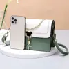 Bolso con Hebilla Magnética de Cadena para Mujer 2025 Nuevo Bolso Cruzado de Lujo con Colores Contrastantes, Bolso de Hombro con Bordado Simple de Corazón, Bolso Cuadrado Pequeño