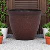 Maceta Redonda Imitación Arena Morada Flor Diámetro Grande Orquídea Clivia Árbol Balcón Bonsái Maceta de Plástico Simple
