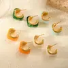 Pendientes Nuevos de Color Café en Forma de U, Más Vendidos Transfronterizos Europeos y Americanos, Exquisito Diseño de Gota de Agua, Modernos y Elegantes, Pendientes de Lujo Ligero para Mujer de Gama Alta