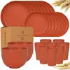 Conjunto de Tigelas e Pratos Transfronteiriços Palha de Trigo Tigela Doméstica Copo Prato Talheres Portáteis Prato de Jantar Prato de Copo Tigela de Arroz