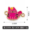 Colar Pulseira Pingente Duplo de Gato Criativo Fofo Charme Joia DIY Lote Misto Transfronteiriço Venda Direta do Fabricante