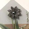 Moda Nova Coreana Brilho Diamante Totalmente Diamante Flor de Oito Pétalas Adesivos de Tecido Flor para Sapato DIY Flor de Lapela Clipe Lateral Acessórios para Bolsa Cabelo