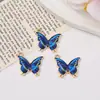 Aleación Goteo de Aceite Mariposa Colorida Joyería Accesorios Hecho a Mano DIY Llavero Aretes Collar Colgante Pequeño Colgante Accesorios