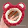 Linda diadema de felpa de dibujos animados para mujer, especialmente diseñada para lavarse la cara y aplicar mascarillas faciales, diadema de corona alta, lista para fotos, crea una atmósfera elegante