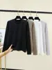 Camiseta Térmica de Manga Larga para Mujer Otoño Invierno Elegante Versátil Adelgazante Delgada Capa Base de Felpa Talla Grande Espesa Cuello Redondo
