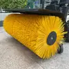 Pequeno varredor de pó de chão, varredor de pó de canteiro de obras de empurrar manualmente, varredor de neve multifuncional, veículo de remoção de neve de chão