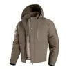 Chaqueta de Invierno 2026 Nueva para Hombre, Casual, con Capucha Desmontable, Cálida, de Algodón con Forro de Felpa y Engrosada, es Versátil, Contiene Exterior de Lana