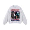 Suéter con capucha europeo y americano Hiphop Antiguo Estampado directo por aspersión Lavado Cuello pequeño para hombre Calle Hip Hop Marca de moda Sudadera larga