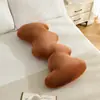 Almohada de color liso que se ajusta a las piernas, almohada larga suave para dormir de lado, almohada de soporte lumbar para niñas, almohada larga para mujeres embarazadas, ayuda para dormir con forma humana