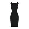 26 Verano Nuevo Sexy Chica Caliente Hombro Ancho Cuello en V Plisado Bodycon Vestido Largo con Cintura Plisada y Abertura Trasera