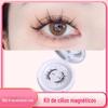 Cílios Postiços Magnéticos, Aparência Natural, Densos, Estilo Diabinho, Girassol da Pessoa Preguiçosa, Haste Transparente, Peça Única, Fabricante de Cílios Magnéticos