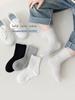 Nuevos Calcetines para Niños Primavera y Verano 2025 7A Antibacterianos Malla de Verano Color Sólido Negro y Blanco Gris Calcetines de Media Caña para Hombres y Mujeres Estudiantes