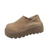Sapatos Birkenstock de Sola Grossa Femininos para Pessoas Baixas Aumentarem a Altura, Novo Estilo Primavera e Outono 2025, Mocassins Fashion Feios e Fofos de Dedo Grande
