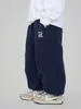Inverno 2025 Novo Calça Comprida Casual Quente Bordada com Letras para Crianças Calça de Moletom de Lã para Meninos Tendência