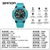Nuevo Reloj Electrónico Casual y Versátil Sanda, Reloj Multifunción de Doble Pantalla para Montañismo al Aire Libre, Reloj Impermeable de Hora de Verano para Hombres y Mujeres