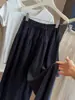 Pantalones Falda de Color Albaricoque Holgados para Mujer, Novedad Verano 2026 Cintura Alta Adelgazantes Estilo Perezoso Casual Pierna Ancha