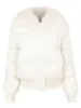 90% plumón de pato blanco, cuello de piel de zorro, chaqueta corta de plumón para mujer, invierno 2026, abrigo acolchado, prenda exterior entalladora para figuras petite