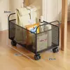 Estante para guardar mochilas, carrito para llevar libros con ruedas, cesta de almacenamiento móvil, estante para libros debajo del escritorio