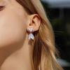 Nuevos Aretes de Cola de Pez de Cristal Azul Degradado Moda para Mujer Vacaciones Celebración en Internet Aretes de Diseño Nicho Lote