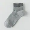 Meias 100% Algodão para Mulheres, Meias de Cano Médio para Primavera e Verão, Absorventes de Suor, Antiodor, Antipelos, Meias Esportivas Fitness Color Block Dopamina