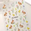Pegatinas para Uñas de Huevos de Pascua 5D en Relieve Estéreo Conejito de Pascua Pegatinas de Uñas DIY Accesorios Modelo Hg