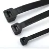 Nuevas Ataduras de Nylon para Cables Autocerrantes Blancas y Negras, No se Aflojan, Fuertes y Resistentes al Frío, 100 Piezas/Paquete para Cables Eléctricos