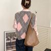 Bolso Tote de Estilo Coreano de Otoño e Invierno, Estilo Perezoso Negro para Viajeros, de Alta Gama, Simple y Versátil, de Cuero Suave, de Gran Capacidad para Mujer