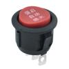 Interruptor basculante redondo vermelho de três pinos e três velocidades com botão em forma de barco certificado KC coreano Qiangqiang/Automático/Flameout