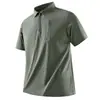 2026 Nuevo Verano Seda de Hielo Secado Rápido Casual Negocios Deportes Camisa Polo de Manga Corta Algodón Media Cremallera Cremallera Bidireccional Moderno Hc