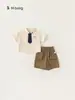 G Bang Selección Ropa Infantil Nuevo Estilo Escolar Ropa Verano Bebé Niños Conjunto de Dos Piezas Camisa Casual Shorts Conjunto para Niños
