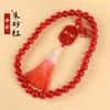 Atacado Pulseiras de Contas Redondas Bodhi de Dopamina, Contas Bodhi Oleosas e Brilhantes, Pulseiras Esculpidas na Raiz para Homens e Mulheres, Contas Budistas, Contas Redondas Bodhi