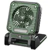 Nuevo Ventilador con Luz Solar Portátil para Acampar al Aire Libre y Uso en Tienda, Ventilador con Luz de Iluminación de Alto Viento Multifuncional