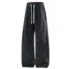Tendencia de moda de otoño pantalones de trabajo ligeros de pierna recta holgados para hombre, nuevos pantalones casuales holgados versátiles cómodos de pierna ancha