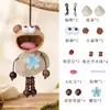 Kit de material para boneca de casca de fruta natural, pingente de sapo de boca grande, conjunto de artesanato DIY de cura com tema de floresta, presente de feriado