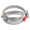 Abrazadera de Manguera Recubierta de Acero Inoxidable Alemán 304 Abrazadera de Tapa Roja Ancho de Abrazadera 12 mm Abrazadera de Tubería 0.7 mm de Espesor Abrazadera de Sujeción