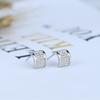 Qiaolanxuan Brincos Elegantes Banhados a Prata S925 com Zircônia Brilhante em Formato de Cintura com Pedras em Toda a Superfície para Mulheres Estudantes Joias Atacado