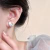 Brincos de cristal azul transparente gelo amor agulha de prata brincos femininos luz luxo temperamento de alta qualidade brincos delicados legais da moda