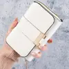 Cartera Popular de Lujo Ligero Transfronteriza para Mujer, Corta, de Moda, Gran Capacidad, Hebilla de Cremallera, Billetera para Estudiante, Color Sólido, Billetera para Monedas