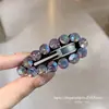 Pinzas para el pelo coreanas de pedrería de colores para la parte trasera de la cabeza y el flequillo lateral, Pinzas Bb de gota de agua de alta gama, Accesorios para el pelo