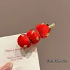 Pasador Rojo de Baya de Espino Confitada de Año Nuevo para Mujer, Pinza Lateral para el Cabello para Niños, Pasador Lateral Versátil, Accesorio para el Cabello para Invierno