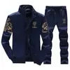 Traje Bordado de Moda Nacional Otoño e Invierno Ropa Casual Chaqueta de Traje para Adolescentes Hombres INS Ropa Exterior Escudo Traje de Dos Piezas para Hombres