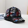 Gorra de Béisbol de Verano con Graffiti para Hombre, Gorra Hip-Hop Estampada Estilo Urbano Juvenil, Gorra Versátil Casual para Sombrear el Sol para Mujer
