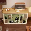 Caja de almacenamiento para regleta, organizador de cables de escritorio, regleta de enchufes, cargador de cable de datos, gadget de almacenamiento para el hogar