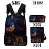 2025 Nuevo Set Transfronterizo Mochila Anime Sonic Set de Mochila Venta Directa Mochila 3D
