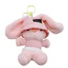 Sombrero de Pescador de Peluche Creativo Llavero de Conejo Colgante Pequeño Llavero Muñeca Muñeca Niña Colgante de Bolso Venta al por Mayor