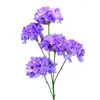 Flores artificiales de hortensia de múltiples cabezas para arreglos de boda, decoración de ventanas, arreglos florales, flores de seda hechas a mano, adornos de flores artificiales transfronterizos al por mayor
